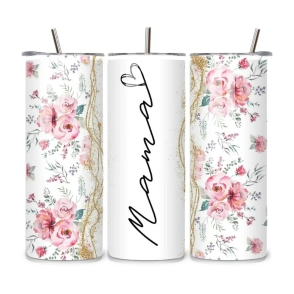 Mama Floral 20oz Stainless Steel Tumbler
